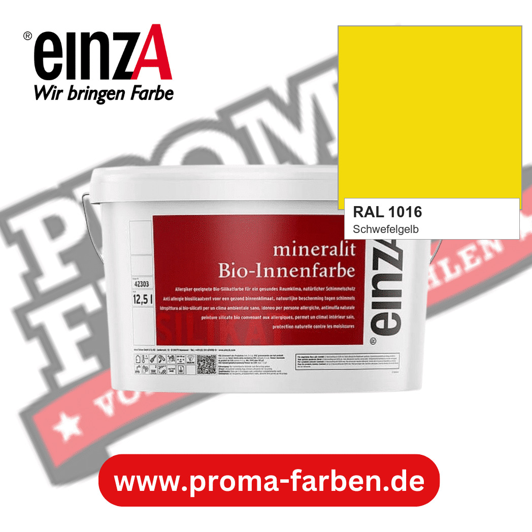 einzA mineralit Bio-Innenfarbe RAL 1016 Schwefelgelb