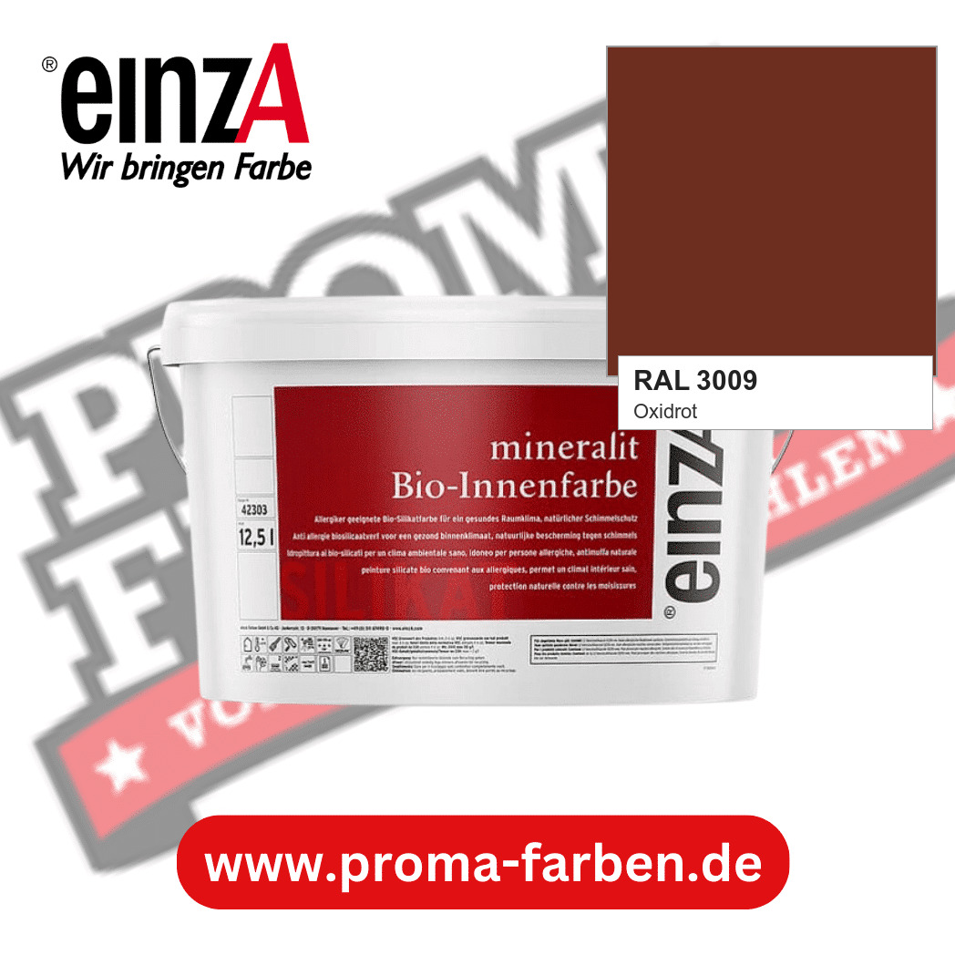 einzA mineralit Bio-Innenfarbe RAL 3009 Oxidrot