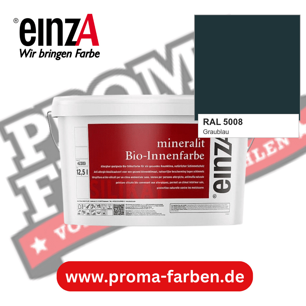 einzA mineralit Bio-Innenfarbe RAL 5008 Graublau