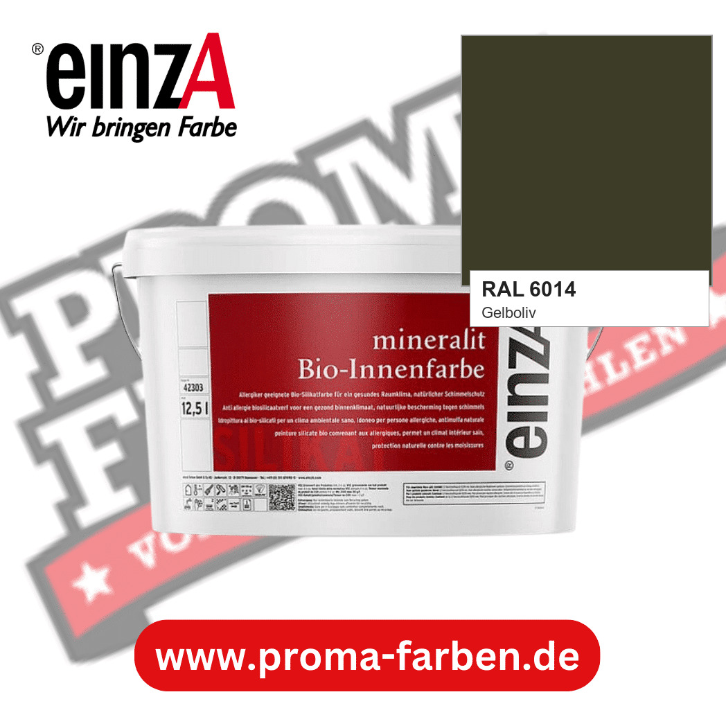 einzA mineralit Bio-Innenfarbe RAL 6014 Gelboliv