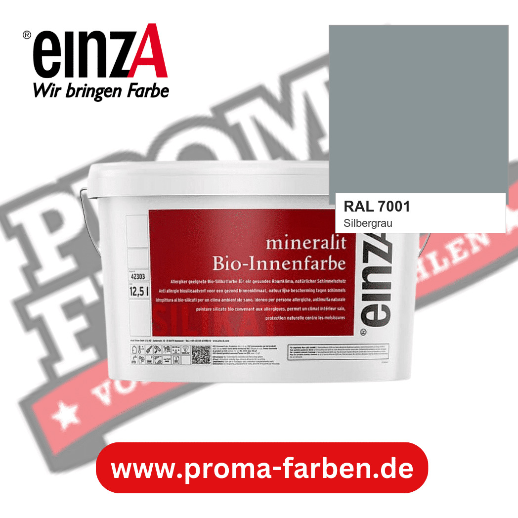 einzA mineralit Bio-Innenfarbe RAL 7001 Silbergrau