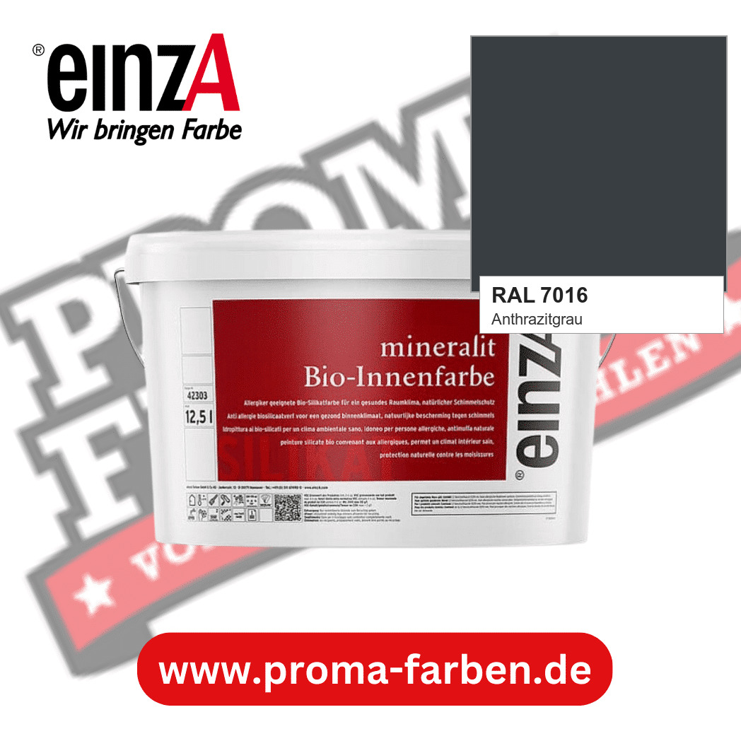 einzA mineralit Bio-Innenfarbe RAL 7016 Anthrazitgrau