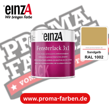 einzA Fensterlack 3x1 kaufen bei Proma Farben RAL 1002 Sandgelb
