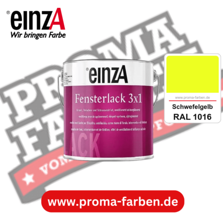 einzA Fensterlack 3x1 kaufen bei Proma Farben RAL 1016 Schwefelgelb