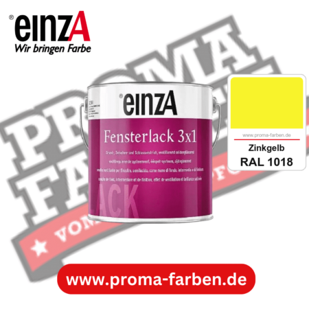 einzA Fensterlack 3x1 kaufen bei Proma Farben RAL 1018 Zinkgelb