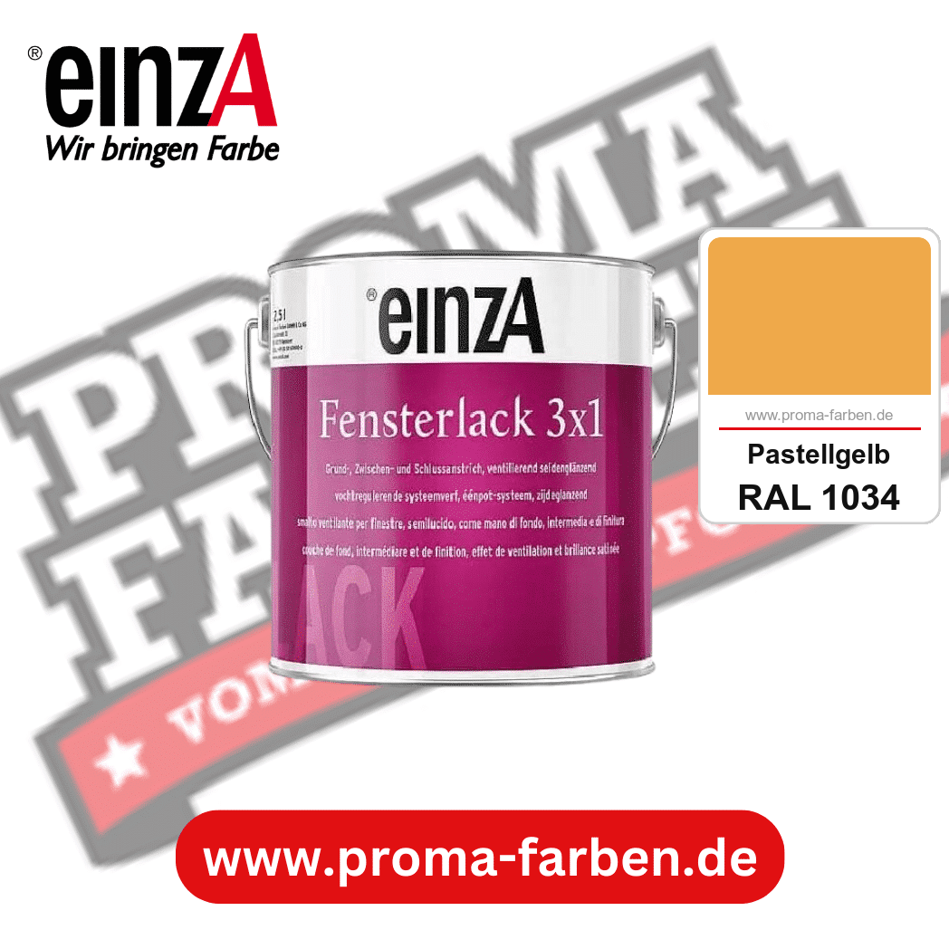 einzA Fensterlack 3x1 kaufen bei Proma Farben RAL 1034 Pastellgelb