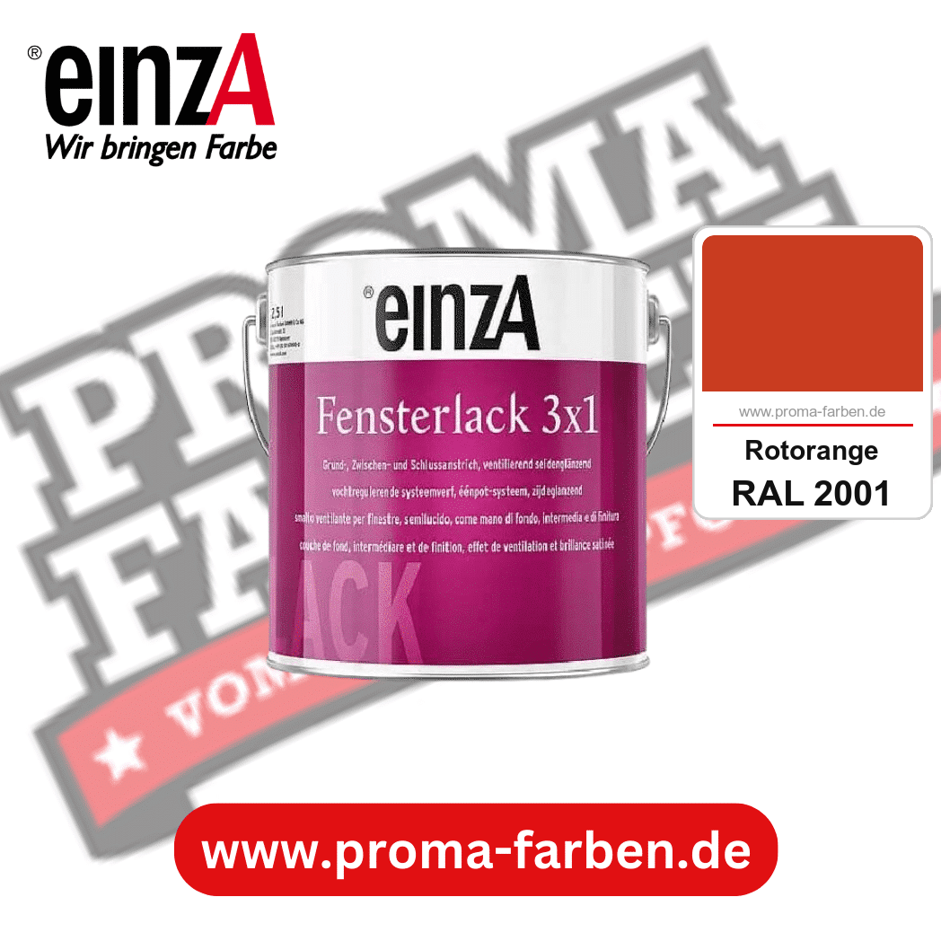 einzA Fensterlack 3x1 kaufen bei Proma Farben RAL 2001 Rotorange