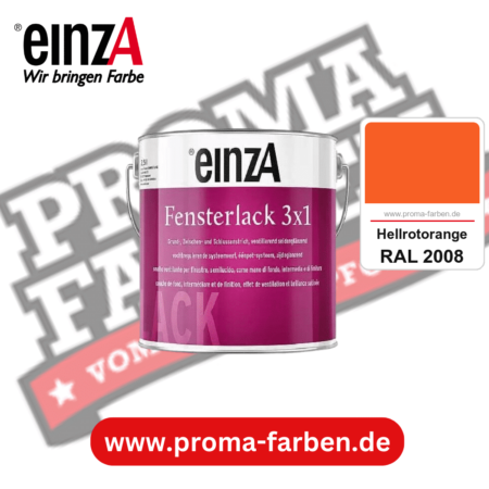 einzA Fensterlack 3x1 kaufen bei Proma Farben RAL 2008 Hellrotorange