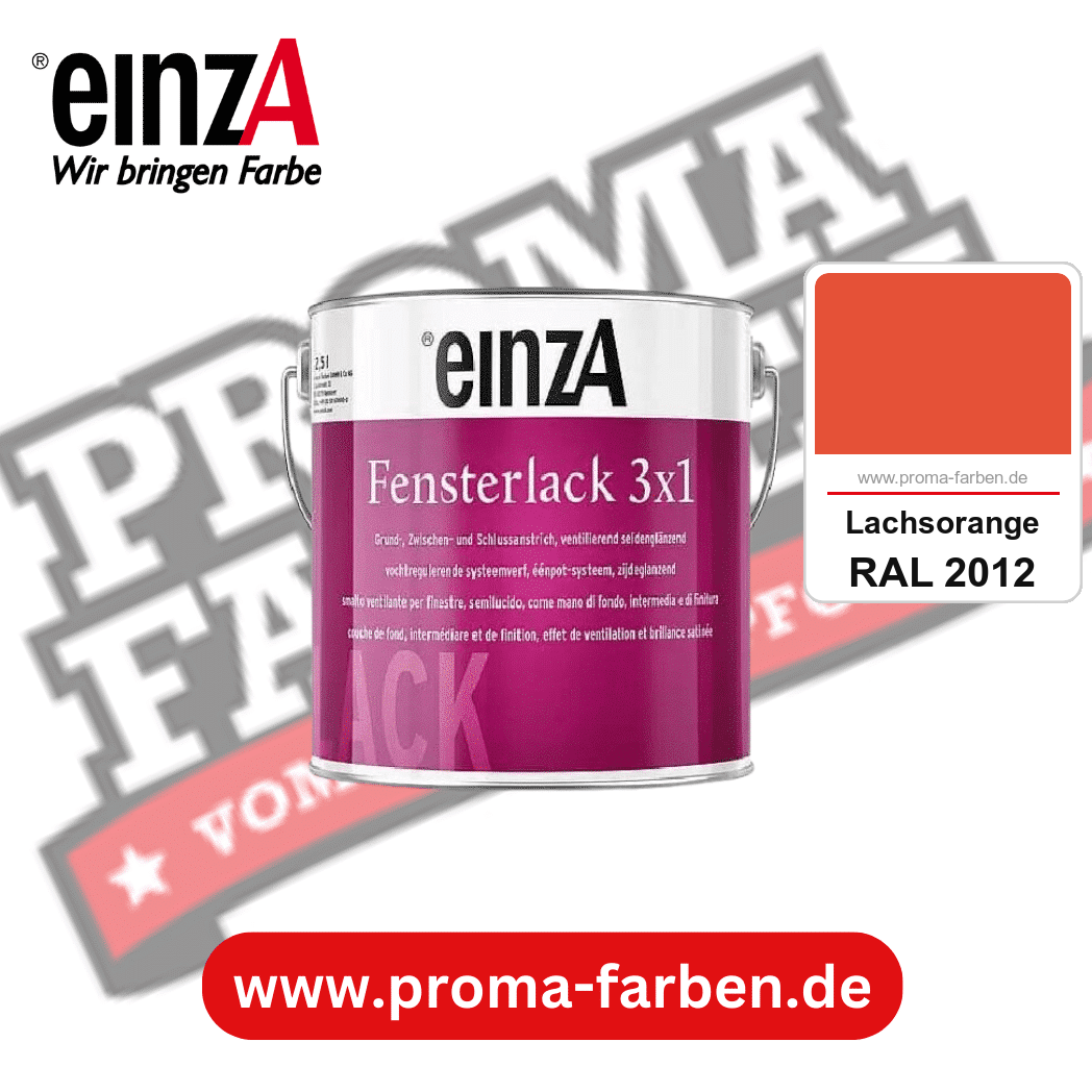 einzA Fensterlack 3x1 kaufen bei Proma Farben RAL 2012 Lachsorange