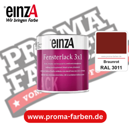 einzA Fensterlack 3x1 kaufen bei Proma Farben RAL 3011 Braunrot