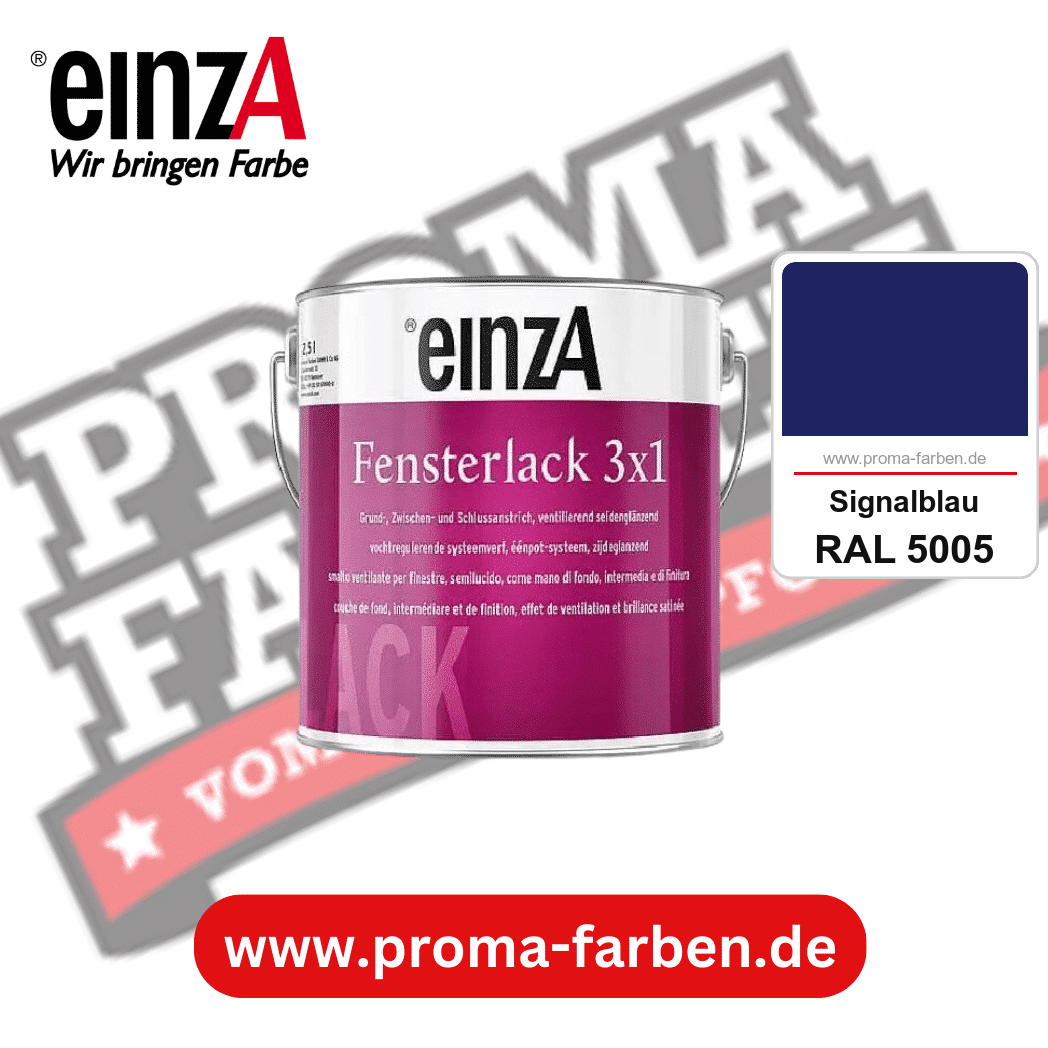 einzA Fensterlack 3x1 kaufen bei Proma Farben RAL 5005 Signalblau