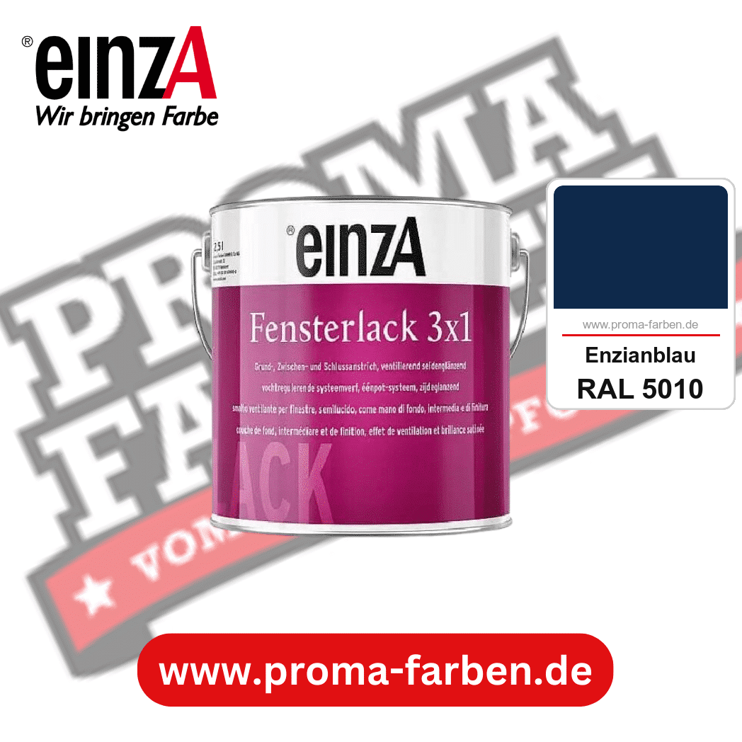 einzA Fensterlack 3x1 kaufen bei Proma Farben RAL 5010 Enzianblau