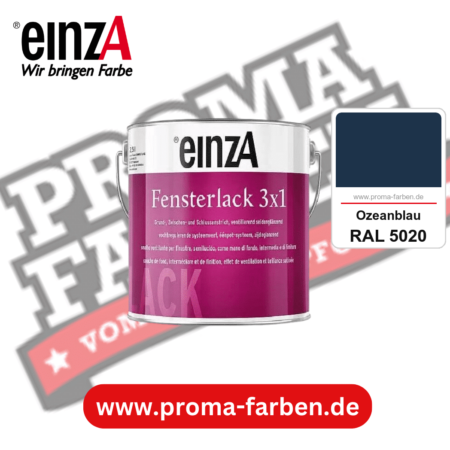 einzA Fensterlack 3x1 kaufen bei Proma Farben RAL 5020 Ozeanblau