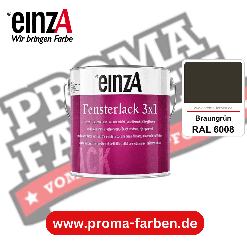 einzA Fensterlack 3x1 kaufen bei Proma Farben RAL 6008 Braungrün