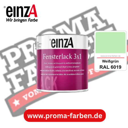 einzA Fensterlack 3x1 kaufen bei Proma Farben RAL 6019 Weißgrün