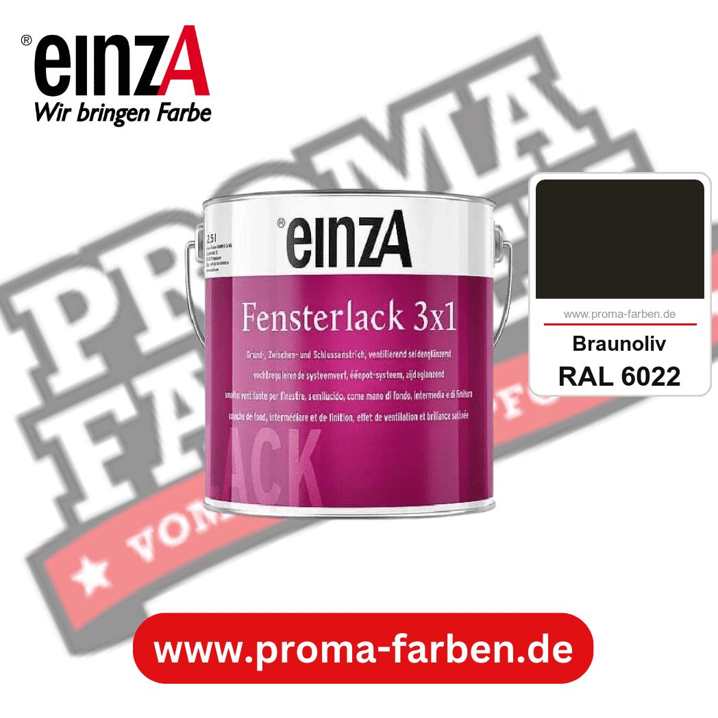 einzA Fensterlack 3x1 kaufen bei Proma Farben RAL 6022 Braunoliv