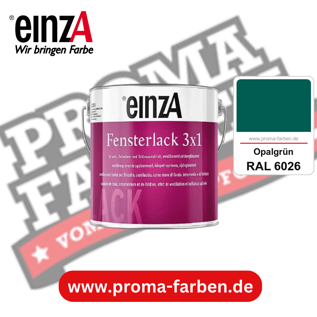 einzA Fensterlack 3x1 kaufen bei Proma Farben RAL 6026 Opalgrün