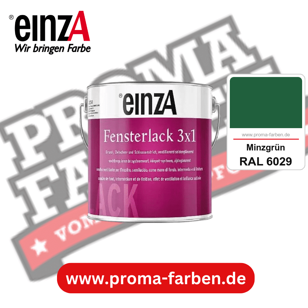 einzA Fensterlack 3x1 kaufen bei Proma Farben RAL 6029 Minzgrün