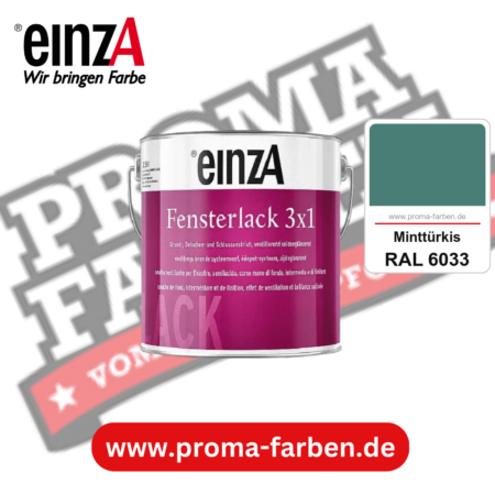 einzA Fensterlack 3x1 kaufen bei Proma Farben RAL 6033 Minttürkis