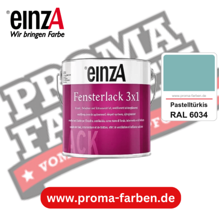einzA Fensterlack 3x1 kaufen bei Proma Farben RAL 6034 Pastelltürkis