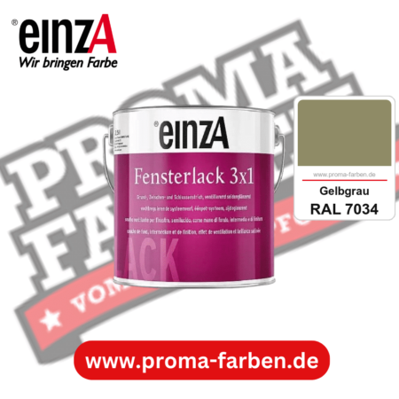 einzA Fensterlack 3x1 kaufen bei Proma Farben RAL 7034 Gelbgrau