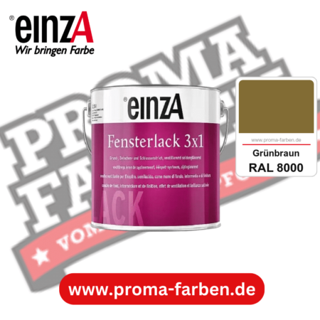 einzA Fensterlack 3x1 kaufen bei Proma Farben RAL 8000 Grünbraun