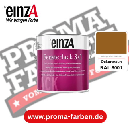 einzA Fensterlack 3x1 kaufen bei Proma Farben RAL 8001 Ockerbraun
