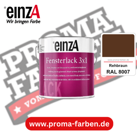 einzA Fensterlack 3x1 kaufen bei Proma Farben RAL 8007 Rehbraun