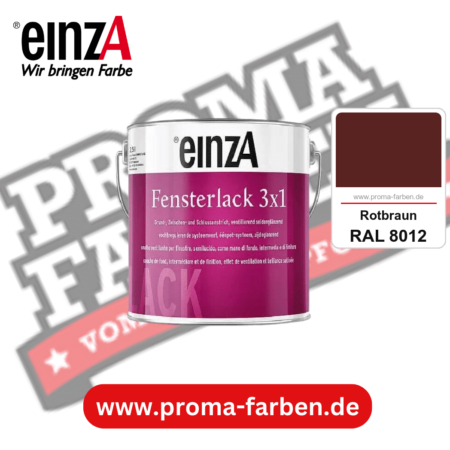 einzA Fensterlack 3x1 kaufen bei Proma Farben RAL 8012 Rotbraun