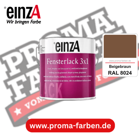 einzA Fensterlack 3x1 kaufen bei Proma Farben RAL 8024 Beigebraun