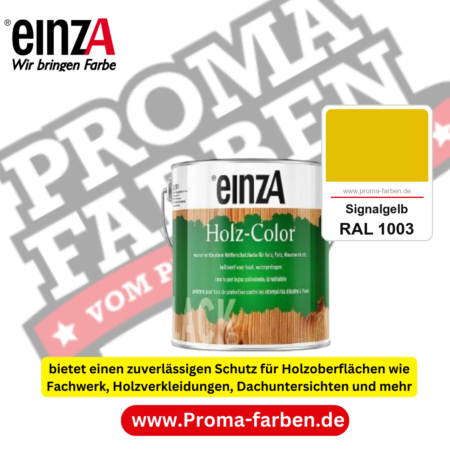 einzA Holz-Color kaufen bei Proma Farben RAL 1003 Signalgelb