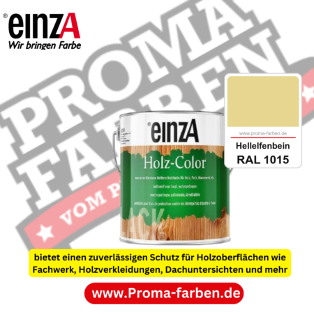 einzA Holz-Color kaufen bei Proma Farben RAL 1015 Hellelfenbein