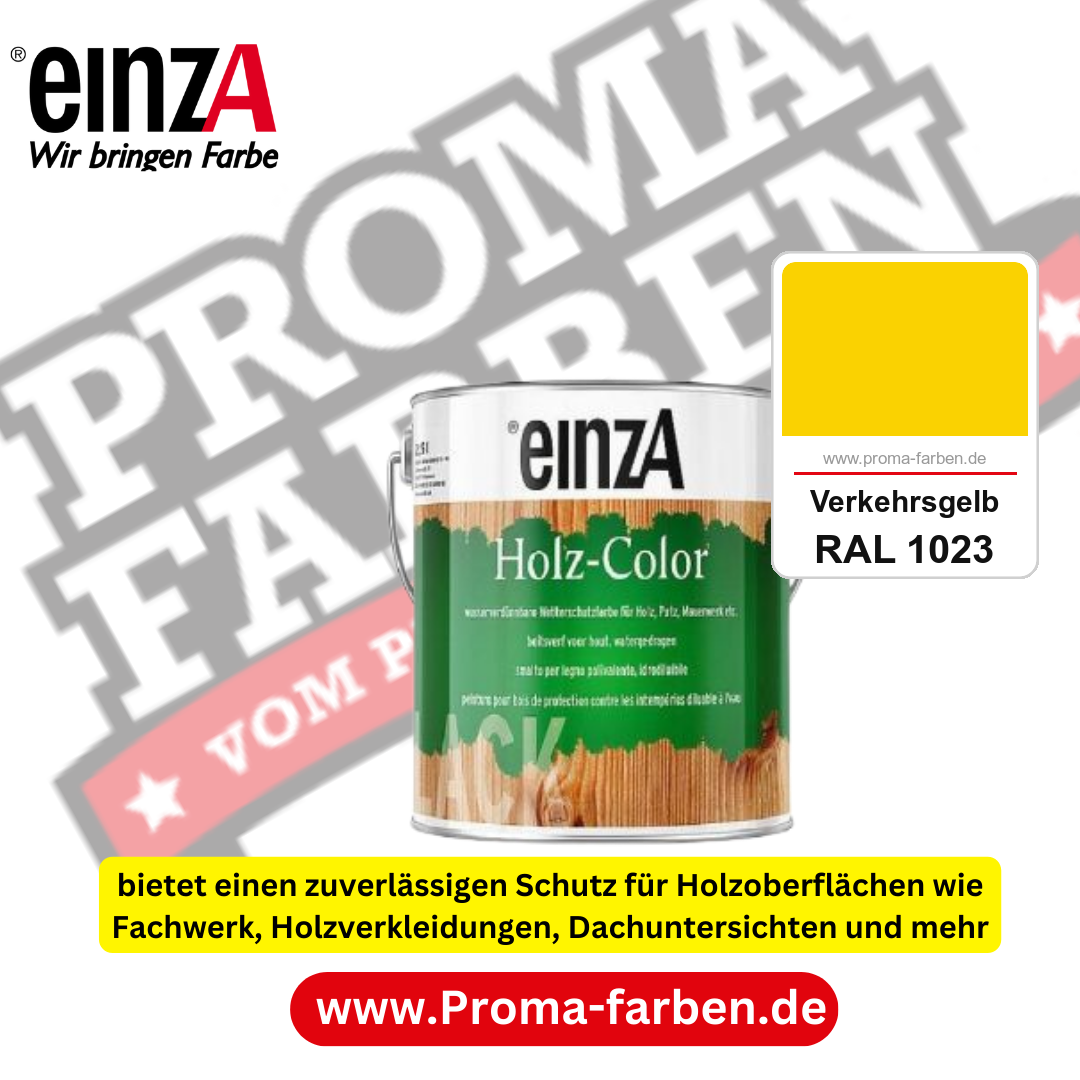 einzA Holz-Color kaufen bei Proma Farben RAL 1023 Verkehrsgelb