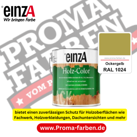 einzA Holz-Color kaufen bei Proma Farben RAL 1024 Ockergelb