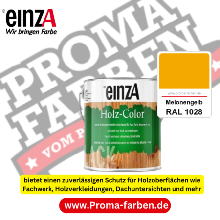 einzA Holz-Color kaufen bei Proma Farben RAL 1028 Melonengelb