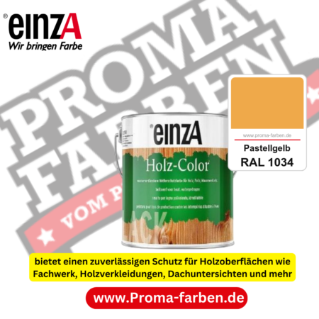 einzA Holz-Color kaufen bei Proma Farben RAL 1034 Pastellgelb