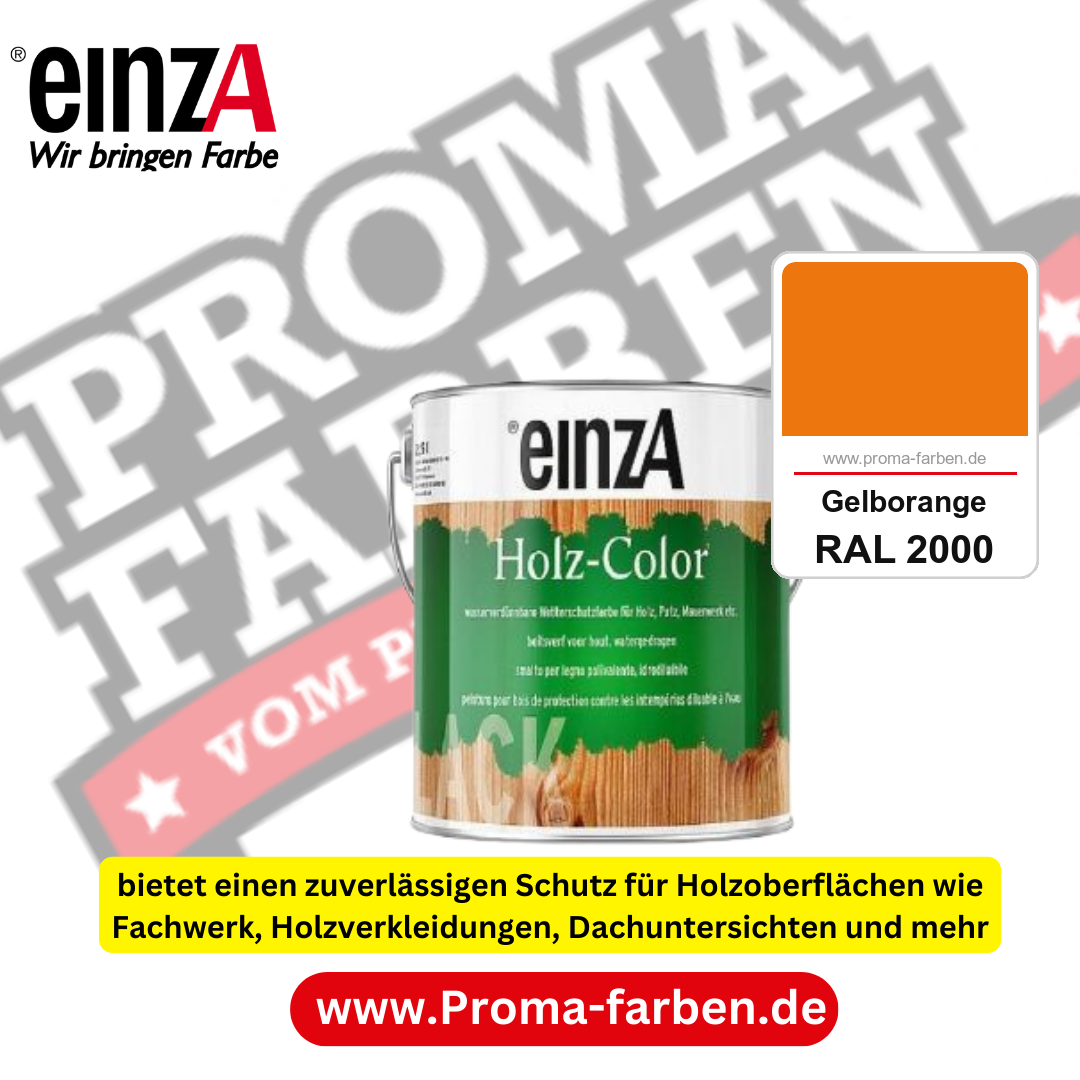 einzA Holz-Color kaufen bei Proma Farben RAL 2000 Gelborange