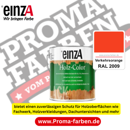 einzA Holz-Color kaufen bei Proma Farben RAL 2009 Verkehrsorange