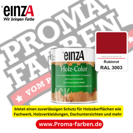 einzA Holz-Color kaufen bei Proma Farben RAL 3003 Rubinrot