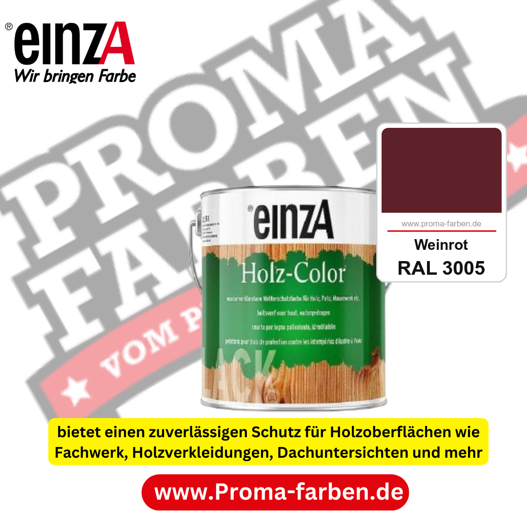 einzA Holz-Color kaufen bei Proma Farben RAL 3005 Weinrot