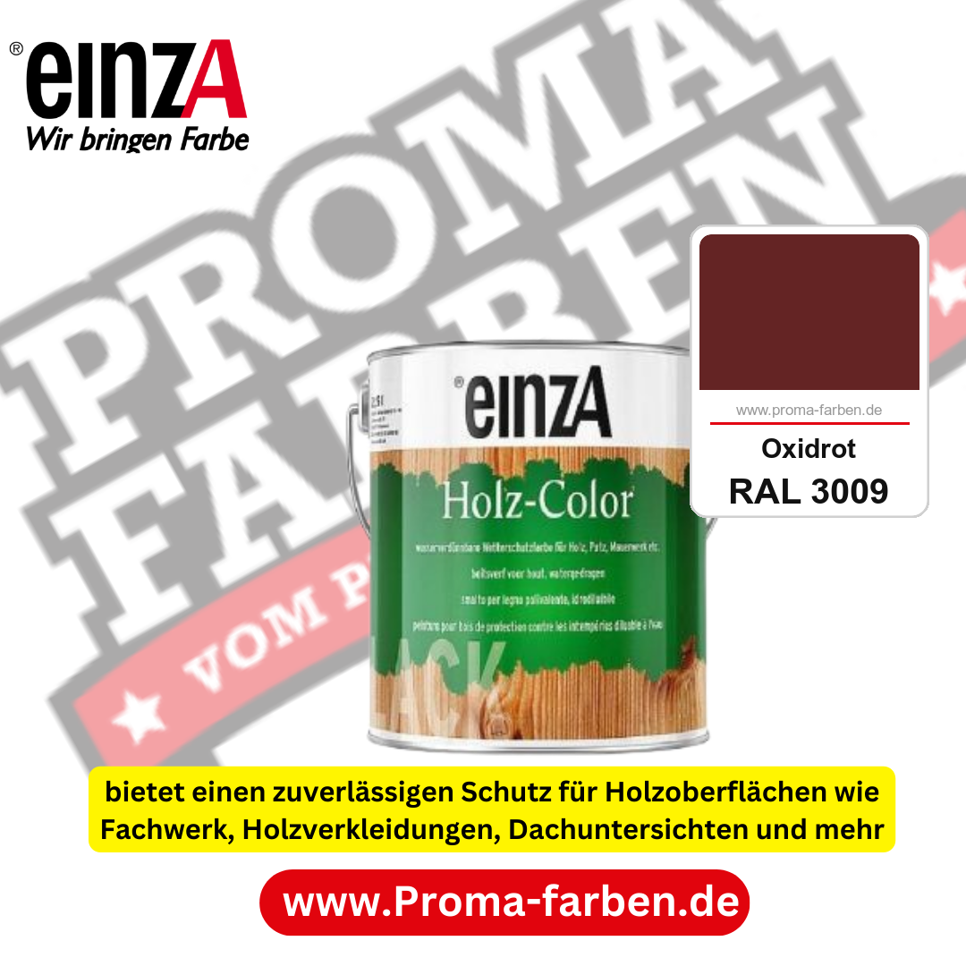 einzA Holz-Color kaufen bei Proma Farben RAL 3009 Oxidrot