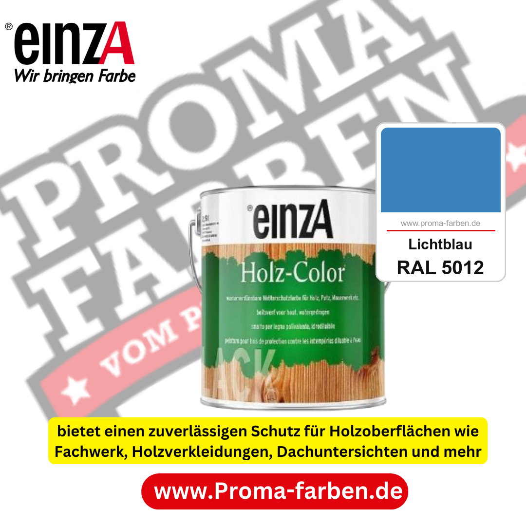 einzA Holz-Color kaufen bei Proma Farben RAL 5012 Lichtblau