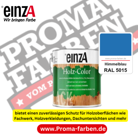 einzA Holz-Color kaufen bei Proma Farben RAL 5015 Himmelblau