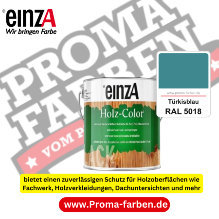 einzA Holz-Color kaufen bei Proma Farben RAL 5018 Türkisblau