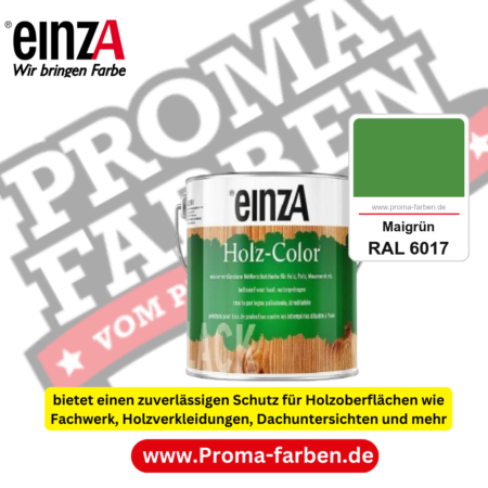 einzA Holz-Color kaufen bei Proma Farben RAL 6017 Maigrün