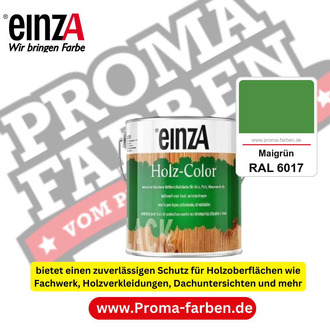 einzA Holz-Color kaufen bei Proma Farben RAL 6017 Maigrün