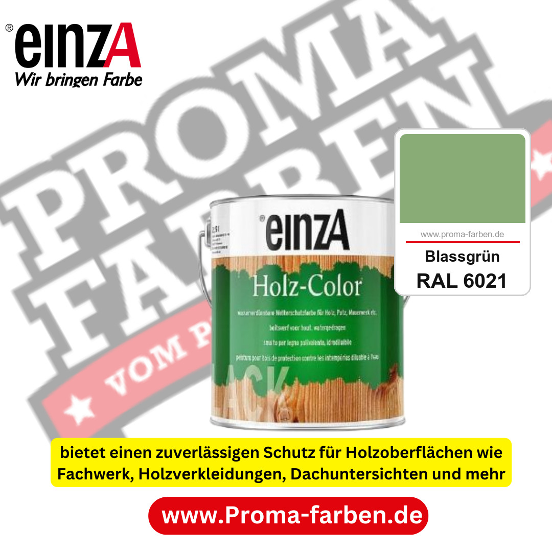 einzA Holz-Color kaufen bei Proma Farben RAL 6021 Blassgrün
