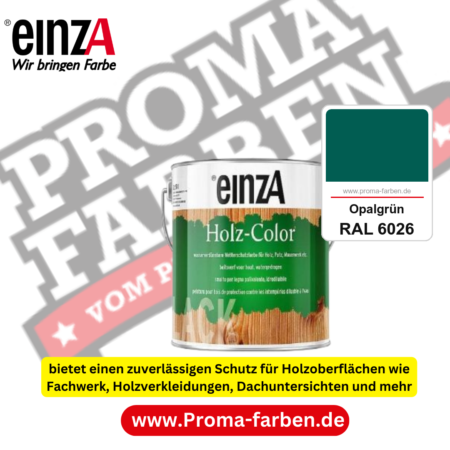 einzA Holz-Color kaufen bei Proma Farben RAL 6026 Opalgrün