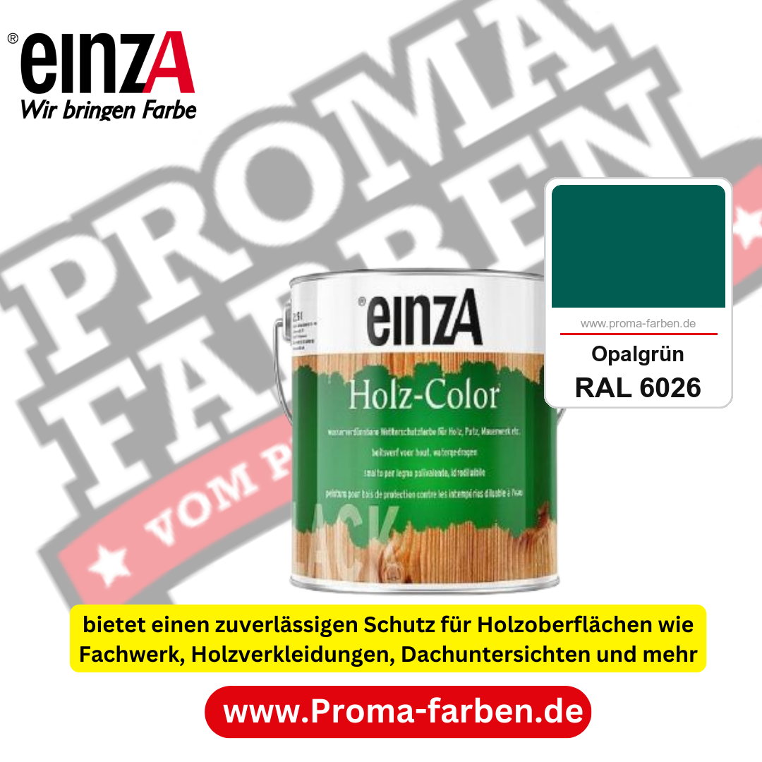 einzA Holz-Color kaufen bei Proma Farben RAL 6026 Opalgrün