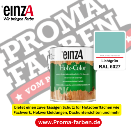 einzA Holz-Color kaufen bei Proma Farben RAL 6027 Lichtgrün